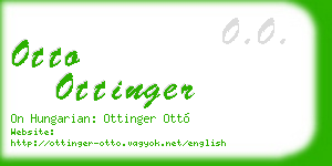otto ottinger business card